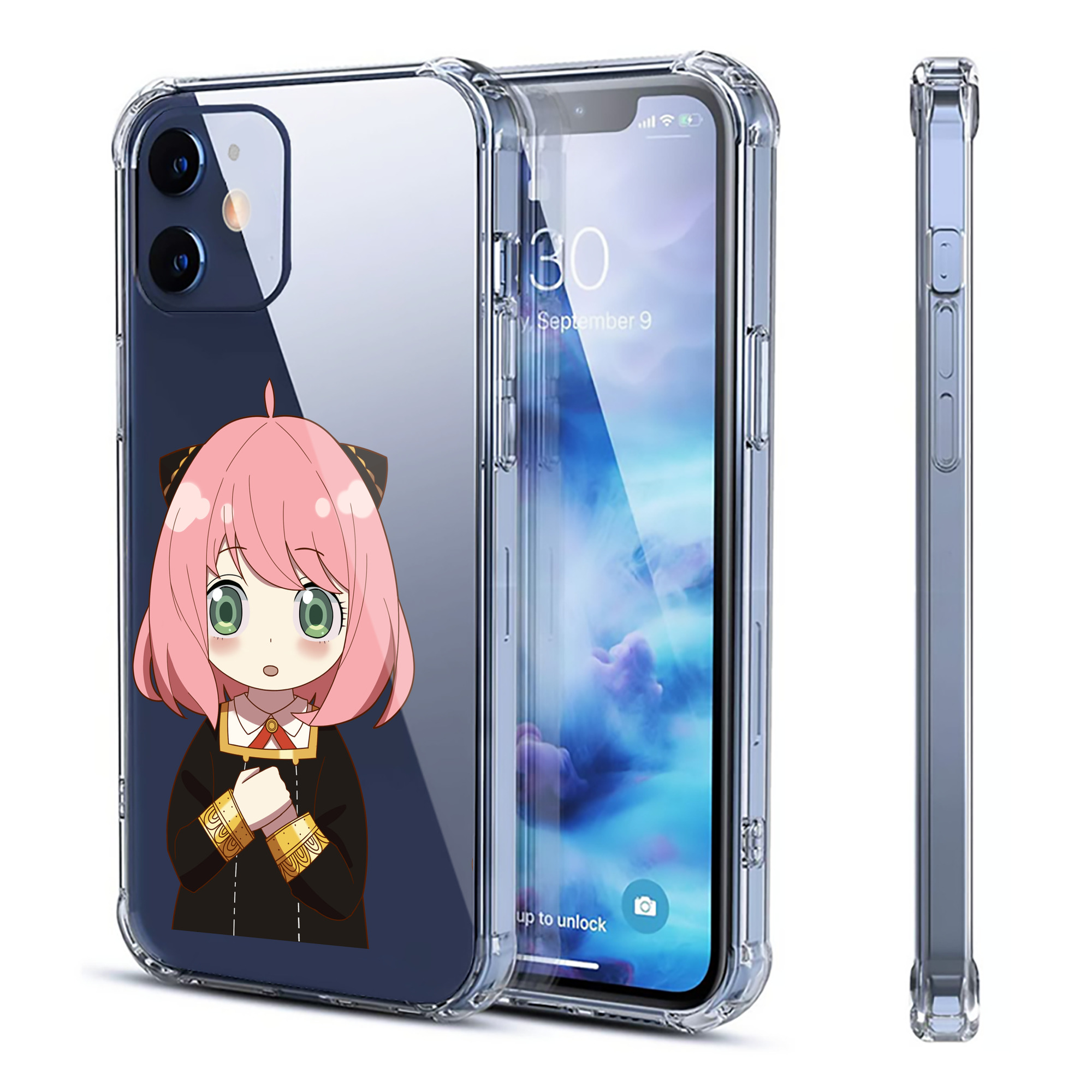 （画像用） SPY×FAMILY间谍家家酒 【iPhone 12シリーズ対応】透明スマホケース（クリアソフトケース）